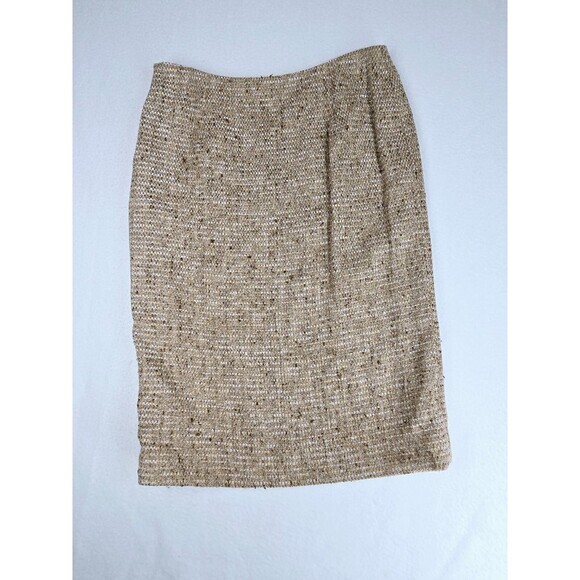 Douglas Hannant‎ Vintage Tweed Tan Brown Skirt Size 10 - Picture 6 of 7
